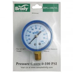 Campbell 1/4 In. X 2 In. 0 To 100 Psi Pressure Gauge