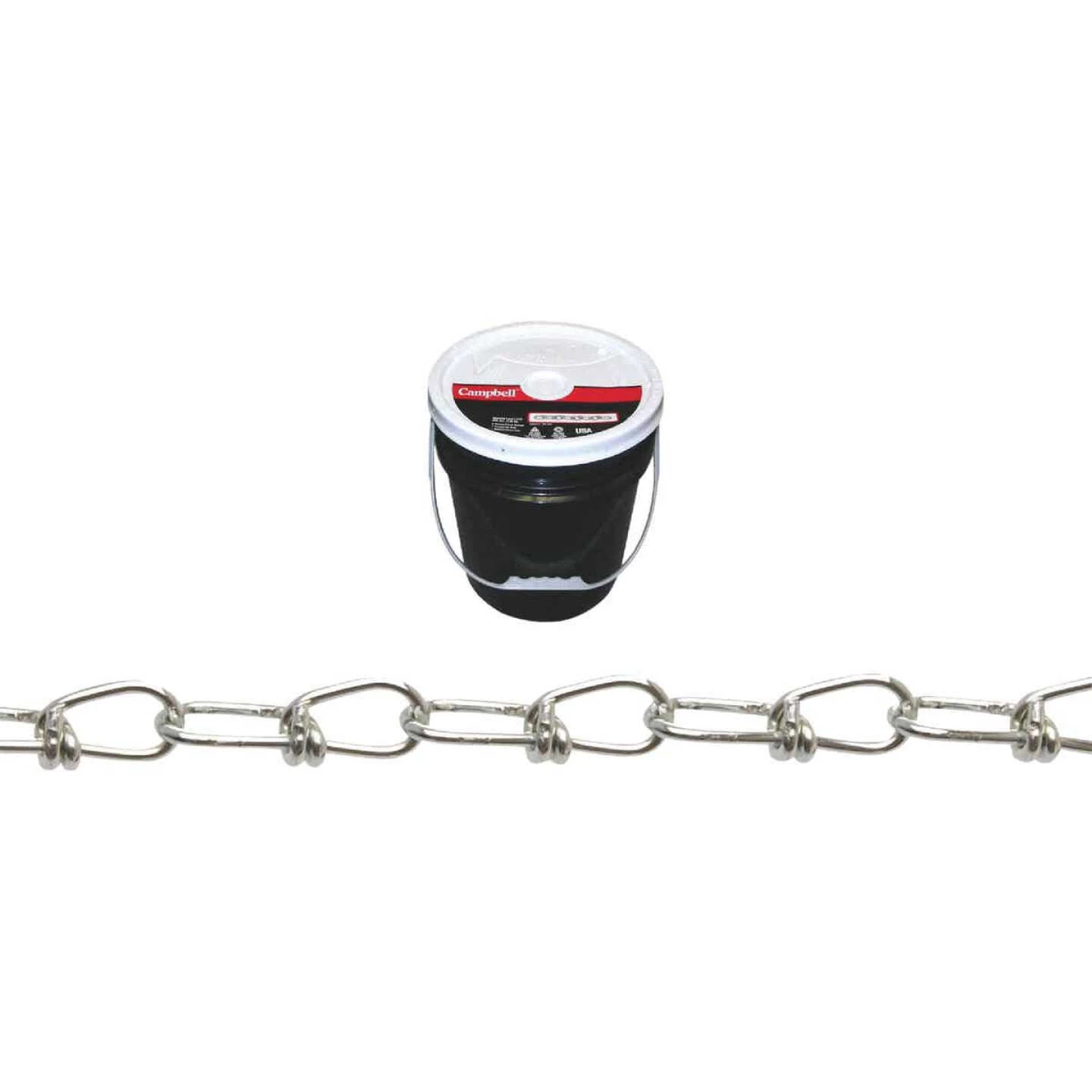 Campbell #2/0 350 Ft. Zinc-Plated Low-Carbon Steel Coil Chain 3 Campbell #2/0 350 Ft. Zinc-Plated Low-Carbon Steel Coil Chain