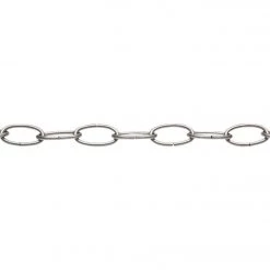 Campbell #10 40 Ft. Brushed Nickel Finished Metal Craft Chain